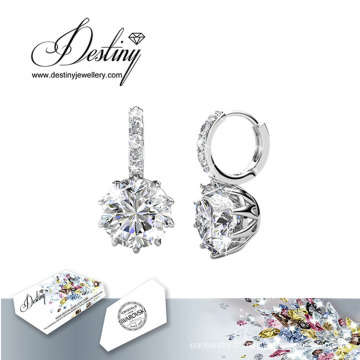 Destin bijoux cristaux de Swarovski polygone boucles d’oreilles